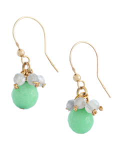 Green Jade Hook Earrings