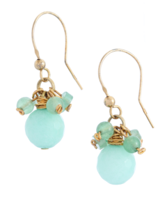 Turquoise Jade Hook Earrings