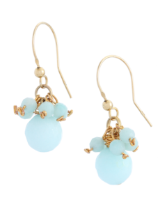 Blue Jade Hook Earrings