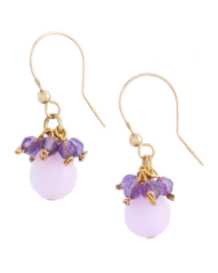 Lavender Jade Hook Earrings