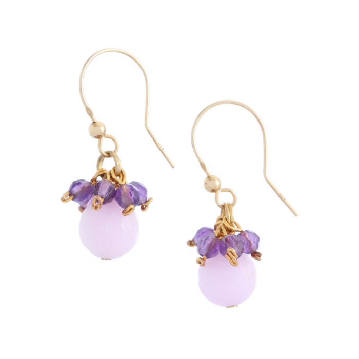 Lavender Jade Hook Earrings